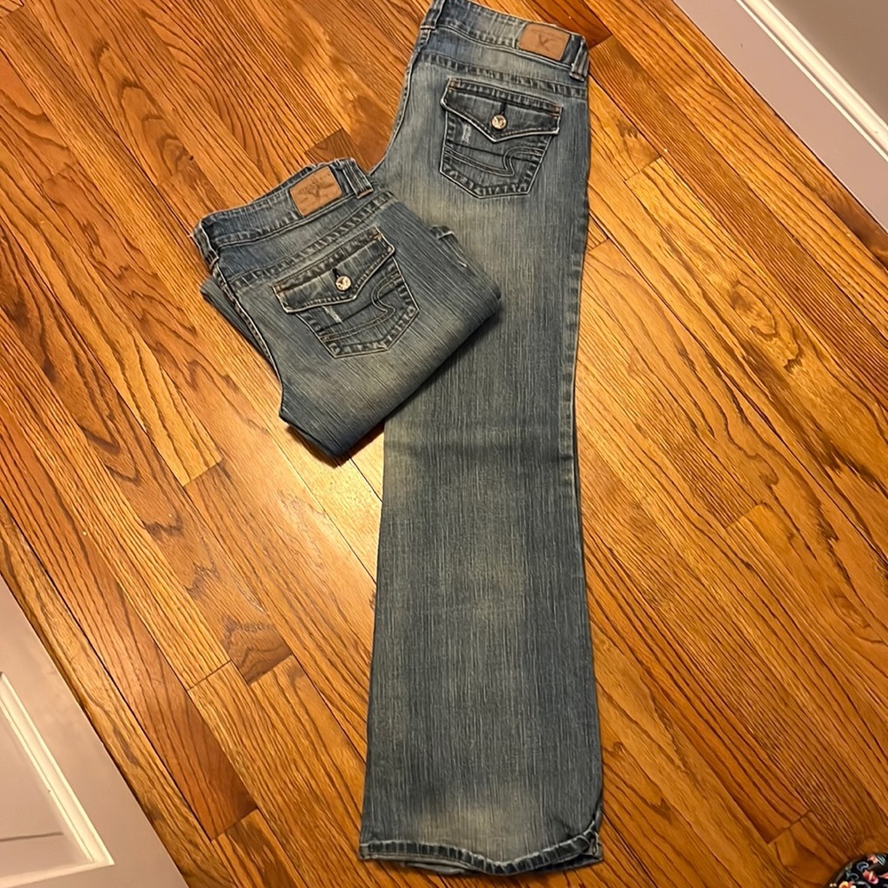 American eagle hipster bootcut jeans 2 pair